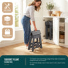 Tabouret pliant antiderapant 39x32x40 cm plastique gris - vounat.shop