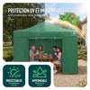 Tonnelle de jardin renforcée 3x3m pliable Barnum avec 4 parois latérales et fenêtres vert - vounat.shop