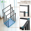 Porte serviettes sur pied autoportant 4 niveaux noir - vounat.shop
