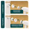Barriere de securite a pression sans percage Largeur 103-110cm Metal blanc - vounat.shop