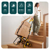 Chariot de courses pliable avec siege Jaune - vounat.shop
