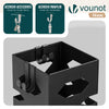 Porte-parapluies Metal avec bac de recuperation eau et 4 Crochets Motif Hexagonal 15.5 x 15.5 x 43.5 cm noir - vounat.shop