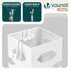 Porte-parapluies Metal avec bac de recuperation eau et 4 Crochets Motif Hexagonal 15.5 x 15.5 x 43.5 cm blanc - vounat.shop