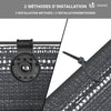 Brise vue occultant en HDPE 150g/m² 1x20m avec attaches de fixation anthracite - vounat.shop