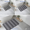 Lot de 2 Tapis de Bain Antidérapant chenille microfibre 60x90cm gris - vounat.shop