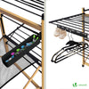 Sechoir a linge etendoir deluxe pliable Grande capacite sechage style bois noir - vounat.shop