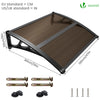 Auvent de porte marquise 120x80 cm transparent en Polycarbonate anti UV Marron - vounat.shop