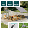 Enclos poulailler en metal galvanise et grillage avec bache PE 400x300x200cm - vounat.shop
