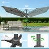 Parasol deporte inclinable Premium carre avec housse protection 3x3m Roma Gris - vounat.shop