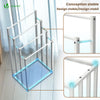 Porte serviettes sur pied autoportant 4 niveaux blanc - vounat.shop