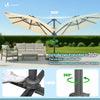 Parasol deporte inclinable Premium carre avec housse protection 3x3m Roma beige - vounat.shop