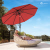 Parasol inclinable 2.70 x 2.40m avec housse de protection rouge - vounat.shop