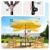 Parasol de jardin 2m avec ancrage sol et sac de transport Jaune - vounat.shop