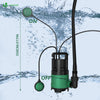 Pompe evacuation pour eaux chargees 8000L/H profondeur 7m vert - vounat.shop
