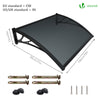 Auvent de porte marquise 100x80 cm en Polycarbonate anti UV Anthracite - vounat.shop