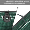 Brise vue occultant en HDPE 150g/m² 1x20m avec attaches de fixation vert - vounat.shop