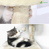 Arbre à Chat 138cm avec Griffoir Plateforme Niche et Capsule Spatiale beige - vounat.shop