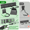 Support mural rangement pour 6 velos et 3 casques rails et crochets metal noir - vounat.shop
