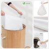 Panier a linge en bambou rond avec couvercle 58L - vounat.shop
