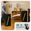 Reservoir à granules pellets avec roulettes facade diagonale 45kg 36x36x76cm noir - vounat.shop