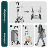 Chariot de courses pliable monte escalier aluminium avec sac isotherme gris - vounat.shop