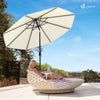 Parasol inclinable 2.70 x 2.40m avec housse de protection beige - vounat.shop