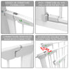 Barriere de Securite porte et escalier 88-96cm blanc pour animaux - vounat.shop