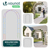 Lot de 4 Arche de jardin pour plantes grimpantes 140x37x240cm en metal Noir - vounat.shop