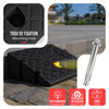Lot de 2 Rampes de Trottoir en Polypropylene 25x27x11 cm Noir - vounat.shop