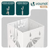 Porte-parapluies Metal avec bac de recuperation eau et 4 Crochets Motif Parapluie 15.5 x 15.5 x 43.5 cm blanc - vounat.shop
