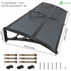 Auvent de porte marquise 200x80 cm en Polycarbonate anti UV Anthracite - vounat.shop