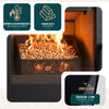 Panier Bruleur a Granules pellets pour cheminee 30x25,7x17cm metal Noir - vounat.shop
