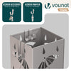 Porte-parapluies Metal avec bac de recuperation eau et 4 Crochets Motif Parapluie 15.5 x 15.5 x 43.5 cm beige - vounat.shop