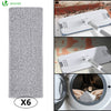 Balai microfibre et Seau Essoreur avec 6 serpillères Réutilisables Balai Plat Double compartiment blanc - vounat.shop