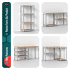 Lot de 2 Etagères de rangement charge lourde robuste à 4 niveaux 80x40x160cm - vounat.shop