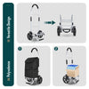 Chariot de course pliable aluminium 2 roues noir - vounat.shop
