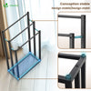 Porte serviettes sur pied autoportant 3 niveaux noir - vounat.shop