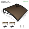 Auvent de porte marquise 120x80 cm transparent en Polycarbonate anti UV Marron - vounat.shop