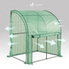 Serre de jardin hivernage murale adossee avec bache PE 200x100x180cm vert - vounat.shop