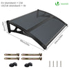 Auvent de porte marquise 100x80 cm en Polycarbonate anti UV Anthracite - vounat.shop