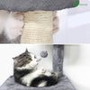 Arbre à Chat 138cm avec Griffoir Plateforme Niche et Capsule Spatiale gris - vounat.shop