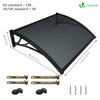 Auvent de porte marquise 120x80 cm en Polycarbonate anti UV Anthracite - vounat.shop