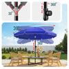 Parasol de jardin 2m avec ancrage sol et sac de transport Bleu - vounat.shop