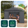 Tonnelle de jardin renforcée 3x3m pliable Barnum avec 4 parois latérales et fenêtres gris - vounat.shop