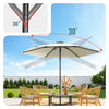Parasol de jardin inclinable avec aeration et sac bandouliere 270cm beige - vounat.shop