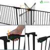 Barriere de securite cheminee pliable 3.75M 6 panneaux noir - vounat.shop