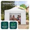 Tonnelle de jardin renforcée 3x3m pliable Barnum avec 4 parois latérales et fenêtres blanc - vounat.shop