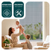Store moustiquaire pour fenetre enroulable et recoupable en pvc L100 x H160 cm Blanc - vounat.shop