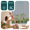 Store moustiquaire pour fenetre enroulable et recoupable en pvc L150 x H160 cm Blanc - vounat.shop