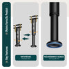Lot de 6 Pieds de meubles lits Hauteur reglables 18-32 cm en metal noir - vounat.shop